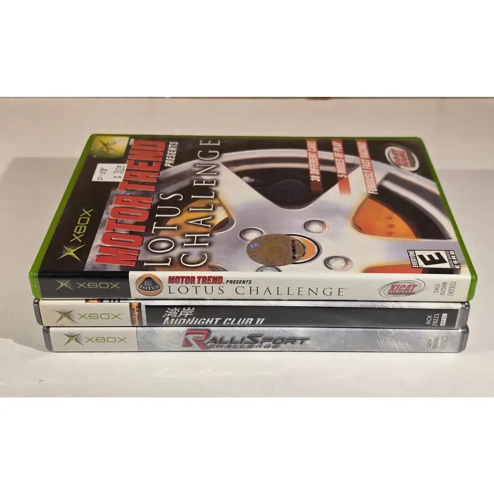 Xbox Racing Game Lot Midnight Club II RalliSport Challenge Lotus Challenge CIB